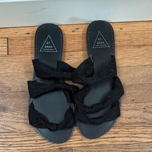 Black Bow Women's Sandals